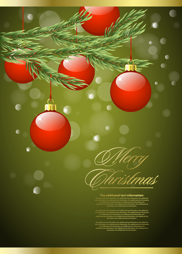 free vector Beautiful christmas background 03 vector